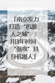 南京发力打造“机器人之城”：用3年时间“强攻”具身机器人