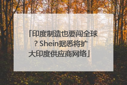 印度制造也要闯全球？Shein据悉将扩大印度供应商网络