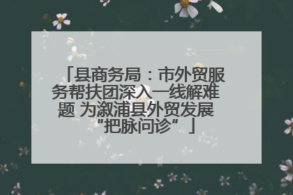 县商务局：市外贸服务帮扶团深入一线解难题 为溆浦县外贸发展“把脉问诊”