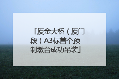 厦金大桥（厦门段）A3标首个预制墩台成功吊装