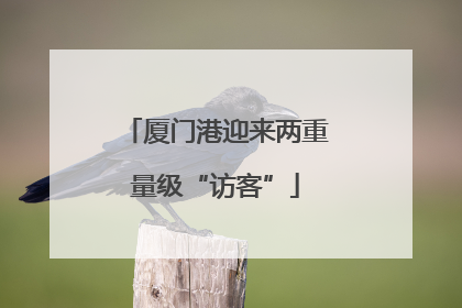 厦门港迎来两重量级“访客”