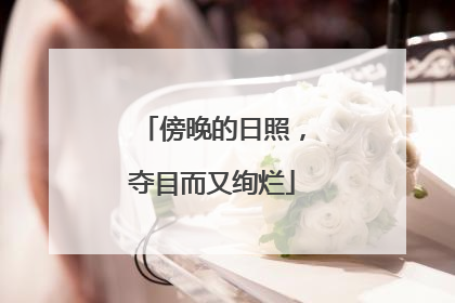 傍晚的日照，夺目而又绚烂