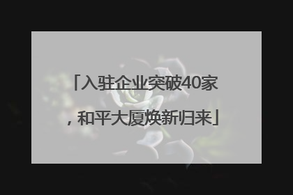 入驻企业突破40家，和平大厦焕新归来