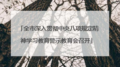 全市深入贯彻中央八项规定精神学习教育警示教育会召开