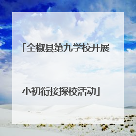 全椒县第九学校开展小初衔接探校活动