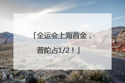 全运会上海首金，普陀占1/2！
