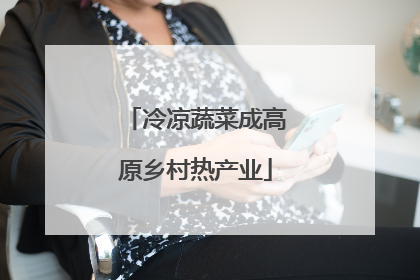 冷凉蔬菜成高原乡村热产业