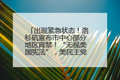 出现紧急状态！洛杉矶宣布市中心部分地区宵禁！“无视美国宪法”，美民主党议员批评特朗普