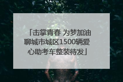 击掌青春 为梦加油 聊城市城区1500辆爱心助考车整装待发