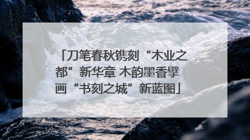 刀笔春秋镌刻“木业之都”新华章 木韵墨香擘画“书刻之城”新蓝图