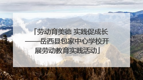 劳动育美德 实践促成长——岳西县包家中心学校开展劳动教育实践活动