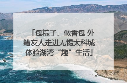 包粽子、做香包 外籍友人走进无锡太科城体验湖湾“趣”生活