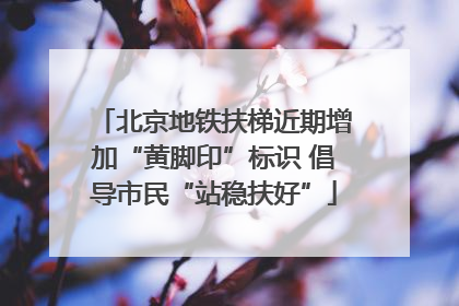 北京地铁扶梯近期增加“黄脚印”标识 倡导市民“站稳扶好”