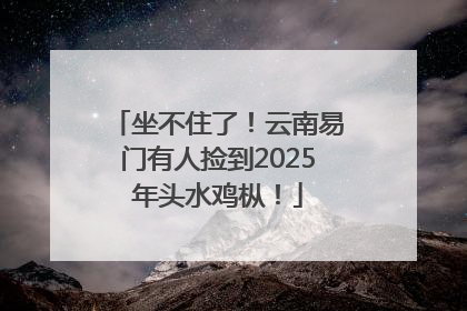 坐不住了！云南易门有人捡到2025年头水鸡枞！