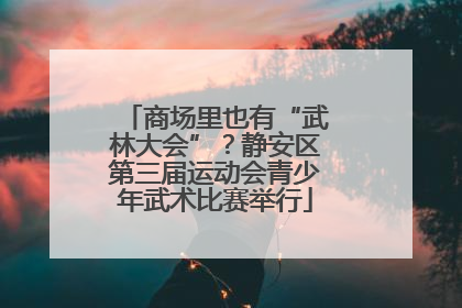 商场里也有“武林大会”？静安区第三届运动会青少年武术比赛举行