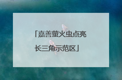 嘉善萤火虫点亮长三角示范区