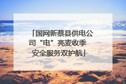国网新蔡县供电公司“电”亮麦收季 安全服务双护航