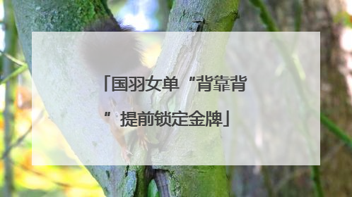 国羽女单“背靠背”提前锁定金牌