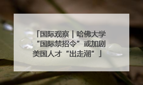 国际观察｜哈佛大学“国际禁招令”或加剧美国人才“出走潮”