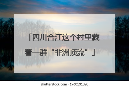 四川合江这个村里藏着一群“非洲顶流”