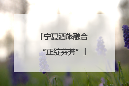 宁夏酒旅融合“正绽芬芳”