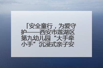 安全童行，为爱守护——西安市莲湖区第九幼儿园“大手牵小手”沉浸式亲子安全体验活动
