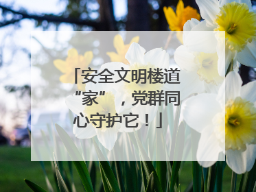 安全文明楼道“家”，党群同心守护它！