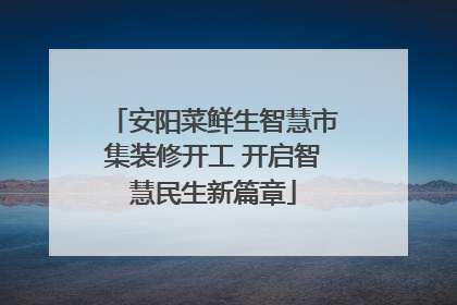 安阳菜鲜生智慧市集装修开工 开启智慧民生新篇章