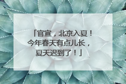 官宣，北京入夏！今年春天有点儿长，夏天迟到了！