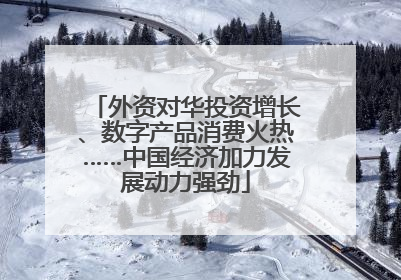 外资对华投资增长、数字产品消费火热……中国经济加力发展动力强劲