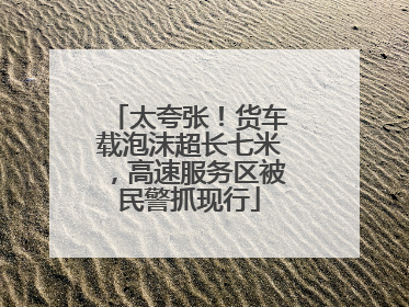 太夸张！货车载泡沫超长七米，高速服务区被民警抓现行