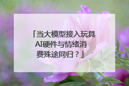 当大模型接入玩具 AI硬件与情绪消费殊途同归？
