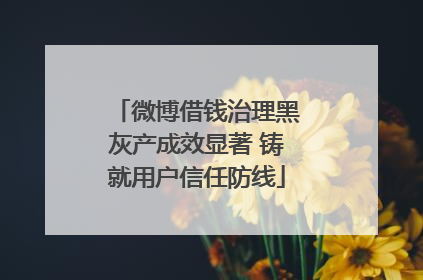 微博借钱治理黑灰产成效显著 铸就用户信任防线