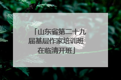 山东省第二十九届基层作家培训班在临清开班
