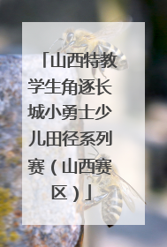 山西特教学生角逐长城小勇士少儿田径系列赛（山西赛区）