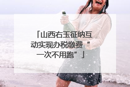 山西右玉征纳互动实现办税缴费“一次不用跑”