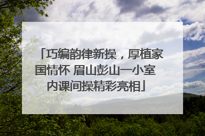 巧编韵律新操，厚植家国情怀 眉山彭山一小室内课间操精彩亮相