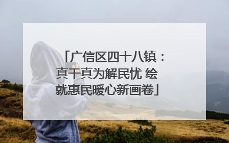广信区四十八镇：真干真为解民忧 绘就惠民暖心新画卷
