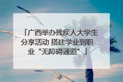 广西举办残疾人大学生分享活动 搭建学业到职业“无障碍通道”