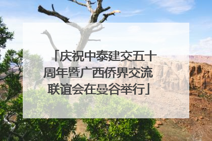 庆祝中泰建交五十周年暨广西侨界交流联谊会在曼谷举行