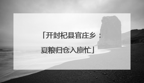 开封杞县官庄乡：夏粮归仓入廪忙