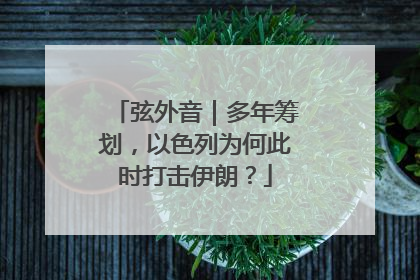 弦外音｜多年筹划，以色列为何此时打击伊朗？