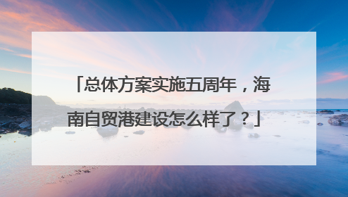 总体方案实施五周年，海南自贸港建设怎么样了？