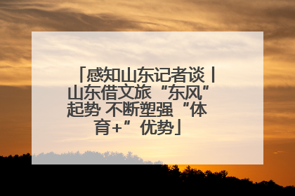 感知山东记者谈丨山东借文旅“东风”起势 不断塑强“体育+”优势