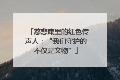 慈悲庵里的红色传声人：“我们守护的不仅是文物”