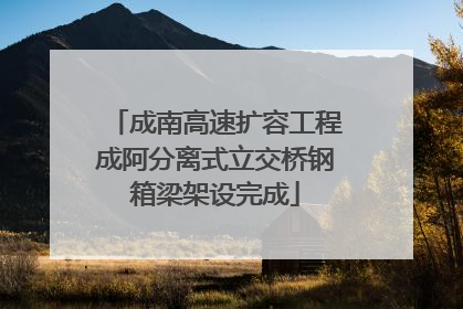 成南高速扩容工程成阿分离式立交桥钢箱梁架设完成