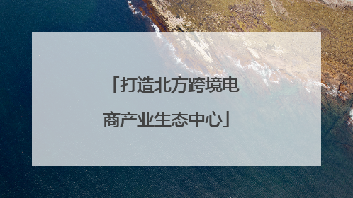 打造北方跨境电商产业生态中心