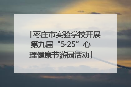 枣庄市实验学校开展第九届“5·25”心理健康节游园活动