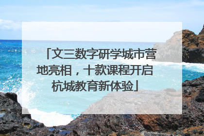 文三数字研学城市营地亮相，十款课程开启杭城教育新体验