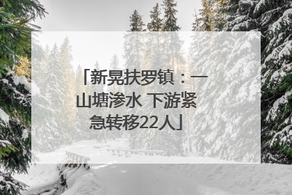 新晃扶罗镇：一山塘渗水 下游紧急转移22人